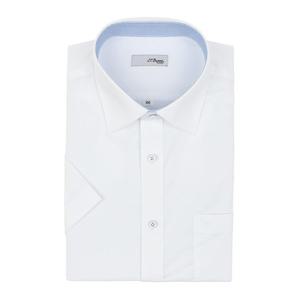[에스티듀퐁(셔츠)]화이트 카라 배색 일반핏 반소매 셔츠 SE5MM12HS701SWH