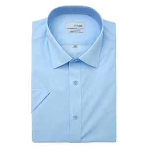 [에스티듀퐁(셔츠)]블루 스트레치 슬림핏 반소매 셔츠 SE5MM22HS751SBU