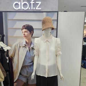 Ab.f.z DP01 핀턱소매오간자반팔블라우스 AFZ5HB49