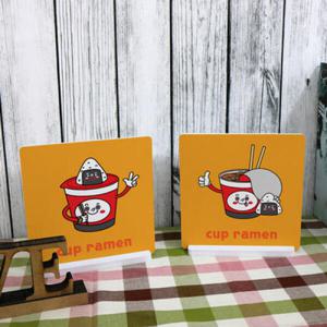 아트박스/꾸밈 ig766-스탠드액자2P_컵라면과삼각김밥