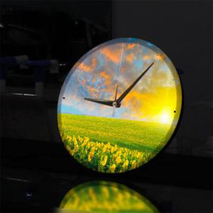 아트박스/꾸밈 ng243-LED시계액자25R_석양에물든해바라기