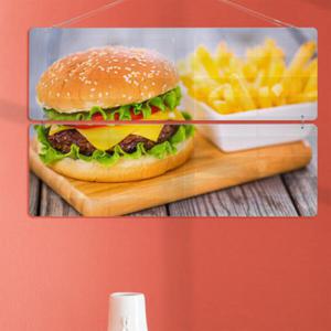 아트박스/꾸밈 nl590-멀티아크릴액자_햄버거와감자튀김(2단대형)