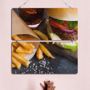 아트박스/꾸밈 nl592-멀티아크릴액자_햄버거세트(2단)