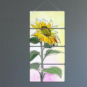 아트박스/꾸밈 nk750-멀티아크릴액자_해바라기일러스트(4단)