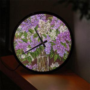 아트박스/꾸밈 nf538-LED시계액자35R_라일락향기가득