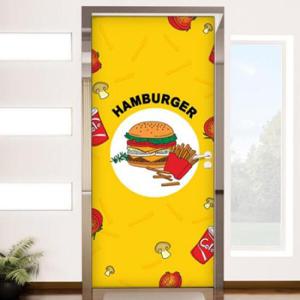 아트박스/꾸밈 dc522-햄버거감자튀김_현관문시트지