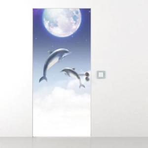 아트박스/꾸밈 gb785-하늘구름우주고래_현관문시트지