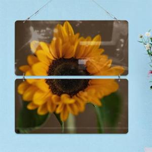 아트박스/꾸밈 nn696-멀티아크릴액자_감성해바라기한송이(2단)