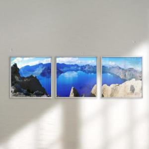 아트박스/꾸밈 iu095--백두산천지-소형메탈프레임액자세트