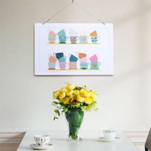 아트박스/꾸밈 nq863-행잉액자_커피잔일러스트(사각가로대형)