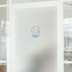 아트박스/꾸밈 gb876_m-무점착유리시트_땡큐스마일_유리문시트지