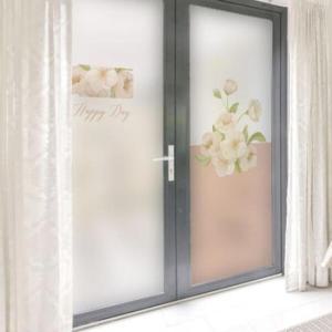 아트박스/꾸밈 gb890_m-무점착유리시트_해피데이벚꽃_유리문시트