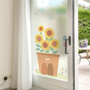 아트박스/꾸밈 gb887_m-무점착유리시트_해바라기하우스_유리문시