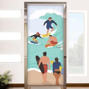 아트박스/꾸밈 ad207-서핑하기_현관문시트지