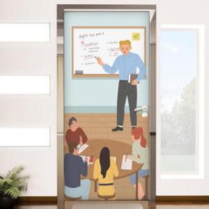 아트박스/꾸밈 ad213-영어수업듣기_현관문시트지