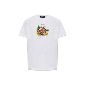 Dsquared2 그래픽 프린트 크루넥 티셔츠 S74GD1397D20020 100 TP936412330