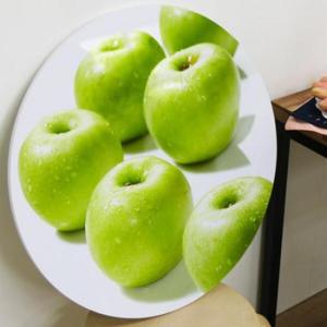 아트박스/꾸밈 ad869-대형원형아크릴액자_물기있는풋사과들