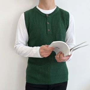 2L-YAN 1053 남자헨리넥와플니트조끼