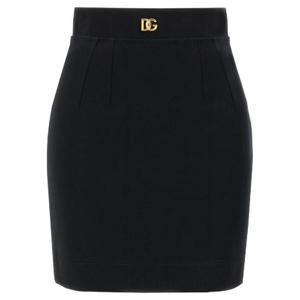 돌체앤가바나 로고 플라크 하이웨이스트 펜슬 스커트 F4CB9TGDCWE N0000 TP934936561
