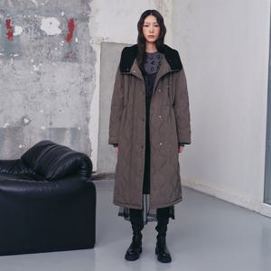 [랩]웰론_뽀글이 후드 롱패딩 점퍼(AQ4PDA67)