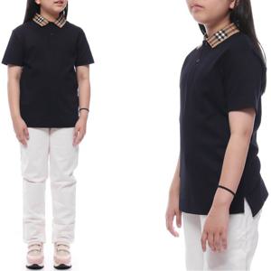 [버버리] 25SS 체크 카라 폴로 반팔티셔츠 (8105570 BLACK 25S)
