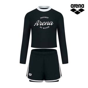 [아레나공식] 유스풀 아동 래쉬가드 세트 A5BG1GS81BLK