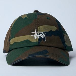 25 FW 스투시 시그니처 로고 모티프 카모플라주 베이스볼 캡 그린 1311163 0423