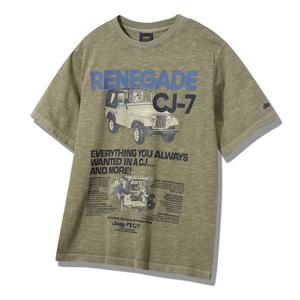 [지프](공용)   빈티지 자동차프린팅   반팔티셔츠 JQ2TSU216