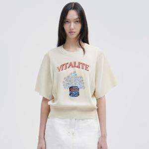 [쥬크]플라워 자카드 레터링 니트_Z252KSK027