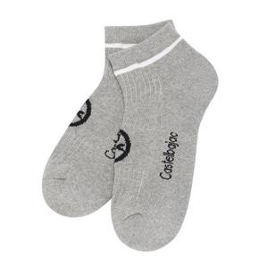 [까스텔바작]남성 로고 포인트 양말 BGEMGO202GY_CC