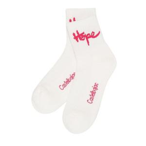 [까스텔바작]남성 발목 슬로건 포인트 양말 BGEMGO204WH_CC