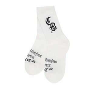 [까스텔바작]남성 블랙라인 로고 양말 BGEMGO301WH_CC