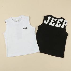 [지프 키즈]MARIO빅 대문자 지프 민소매티 나시 KN2TSU639