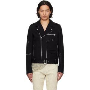 25 FW 릭오웬스 남성 블랙 할리우드 바우하우스 스투지스 재킷 251232M180019