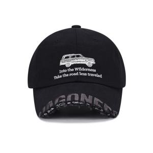 [지프]JQ3GCU130 블랙 앞챙 데미지 워싱 볼캡 야구모자_SC