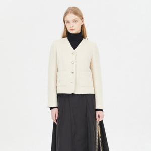 [시슬리]브이넥 트위드 자켓_SAJKA3511