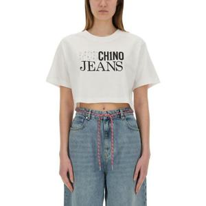 MOSCHINO JEANS CROPPED T-SHIRT WITH LOGO 070532295001