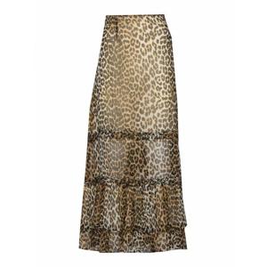 [GANNI] 라프리마 여성 니 Length 미디 레오파드 스커트 W0435943 Brown /8