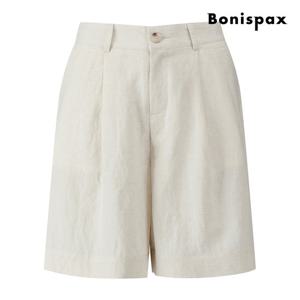 [보니스팍스(여성의류)]린넨 핀턱 5부 버뮤다 팬츠 (XP6PT021M0)