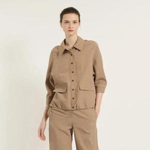 [비씨비지]밑단 스트링 린넨 블라우스 (B5C7B411)