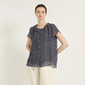 [비씨비지]프린트 하프슬리브 블라우스 (B5B5B447)