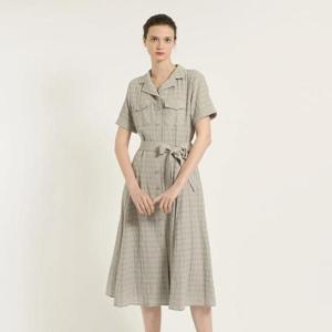[비씨비지]체크 벨티드 셔츠 원피스 (B5B5O649)