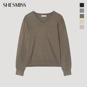 [쉬즈미스] 루즈핏 브이넥 니트_SSKPOP32070
