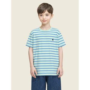 [빈폴키즈] [Essential] 스트라이프 반팔 티셔츠  스카이 블루 (BI5642UE2Q)