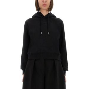 자크뮈스 블랙 크롭 후드티셔츠 HOW00247AJ0 0109990