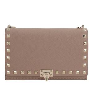 발렌티노 파우더 핑크 가죽 락스터드 숄더 백 7W2P0Y59 VSHP45