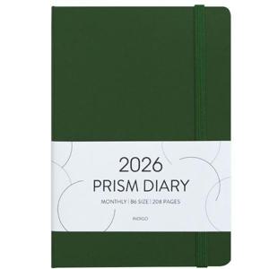 [인디고] 2026 프리즘 B6 먼슬리 다이어리 (날짜형, 32절, 월간) - 모스그린