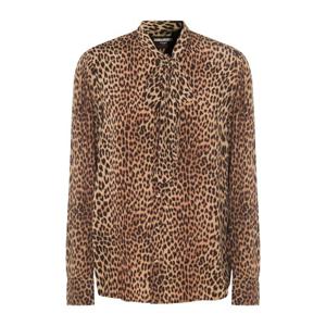 쟈딕앤볼테르 레오파드 프린트 보우 타이 넥 셔츠 WWSH02268 30