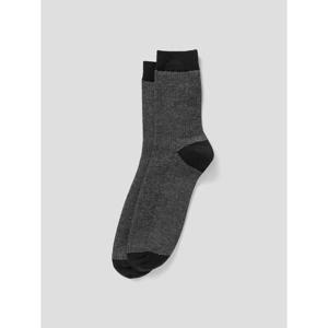 [로가디스] 투톤 링글패턴 미들 삭스   블랙 (MA57KTR045)