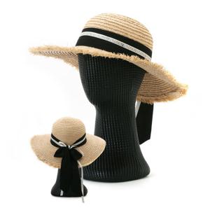 샵앤) 여성 뒷리본 작은영문 밴드 지사 썬캡 챙모자 DJ-WH-0852-베이지